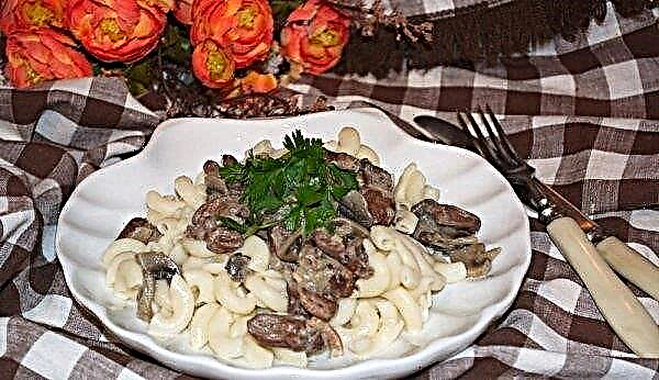 Chicken hearts with champignons, a simple step-by-step recipe for cooking with a photo