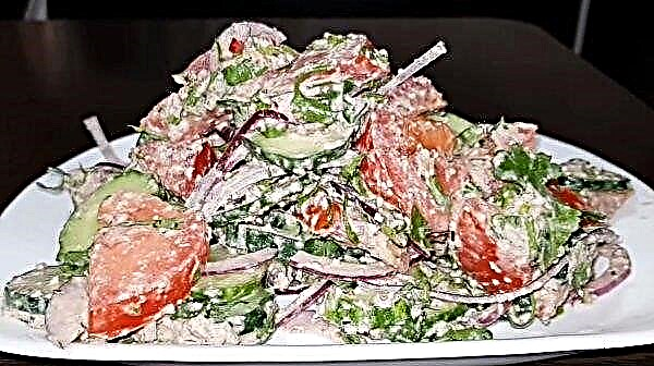 Salada da Geórgia com nozes: a receita mais deliciosa com tomates e pepinos, o método de preparação com uma foto