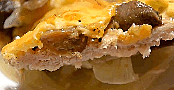 French-style meat with mushrooms in the oven, a simple step-by-step recipe for cooking, with photo