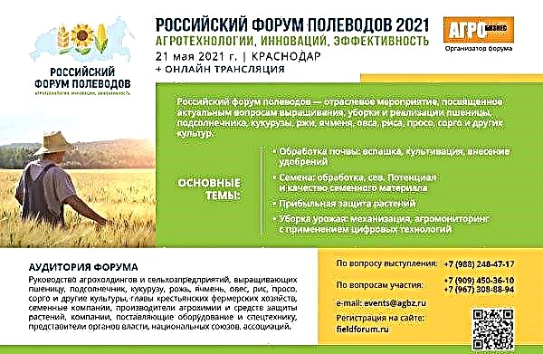 May 21, 2021 in the city of Krasnodar will be held "Russian Forum of Field Crops"