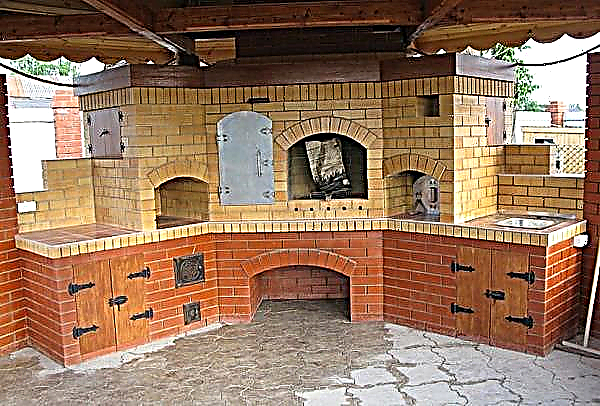 Churrasco em um gazebo de tijolos: como construir com as próprias mãos, uma foto de um churrasco, como gradualmente e corretamente colocar um tijolo dentro de um edifício