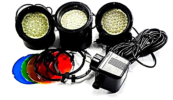 LED-Leuchten für den Brunnen: Mehrfarbiges Licht zum Verschenken, ein Brunnen aus dem Boden mit Beleuchtung, wie man LEDs selbst installiert