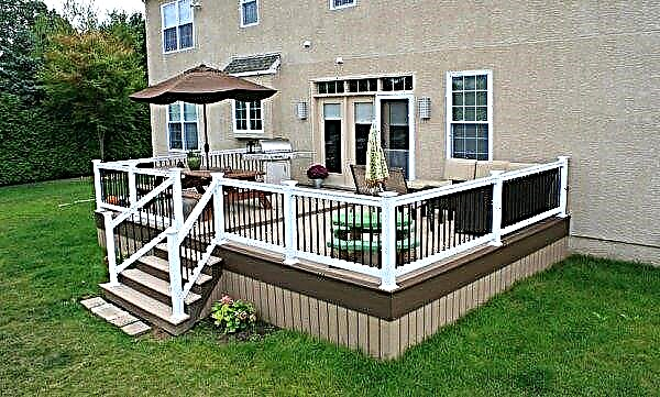 Barandilla para una terraza de madera: una foto de la valla de la terraza y cómo hacerlo usted mismo, la altura estándar del balaustre, la fabricación y colocación de la barandilla